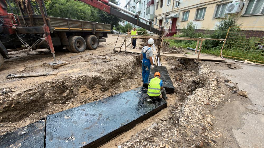 В Кольчугино продолжается капремонт тепловых сетей в рамках нацпроекта